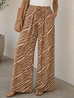 NWT Target Zebra Print Linen Pants